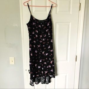 Midi button down floral dress